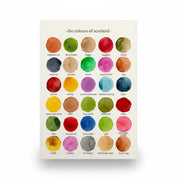 Colours of Scotland watercolour greetings card with kraft envelope on sage background