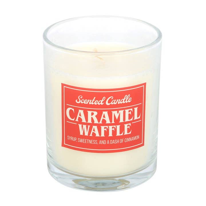 Scented candle gift box with yellow waffle pattern design