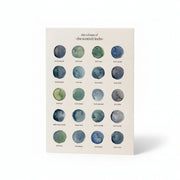 Colours of the Scottish Lochs greetings card standing upright on white background