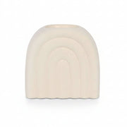 Arch shaped oil burner showing cream speckled texture