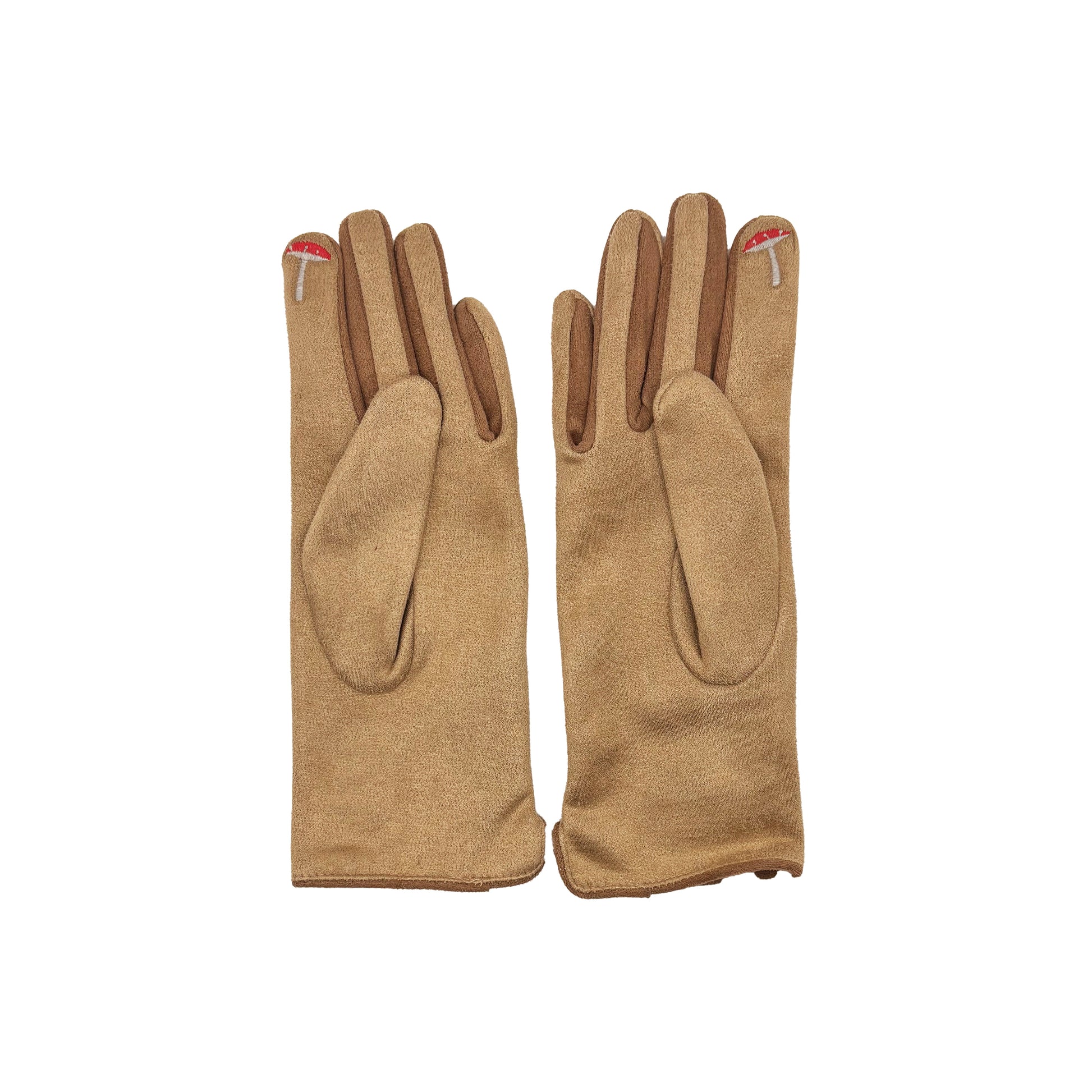 Hedgehog gloves showing back palm view on white background