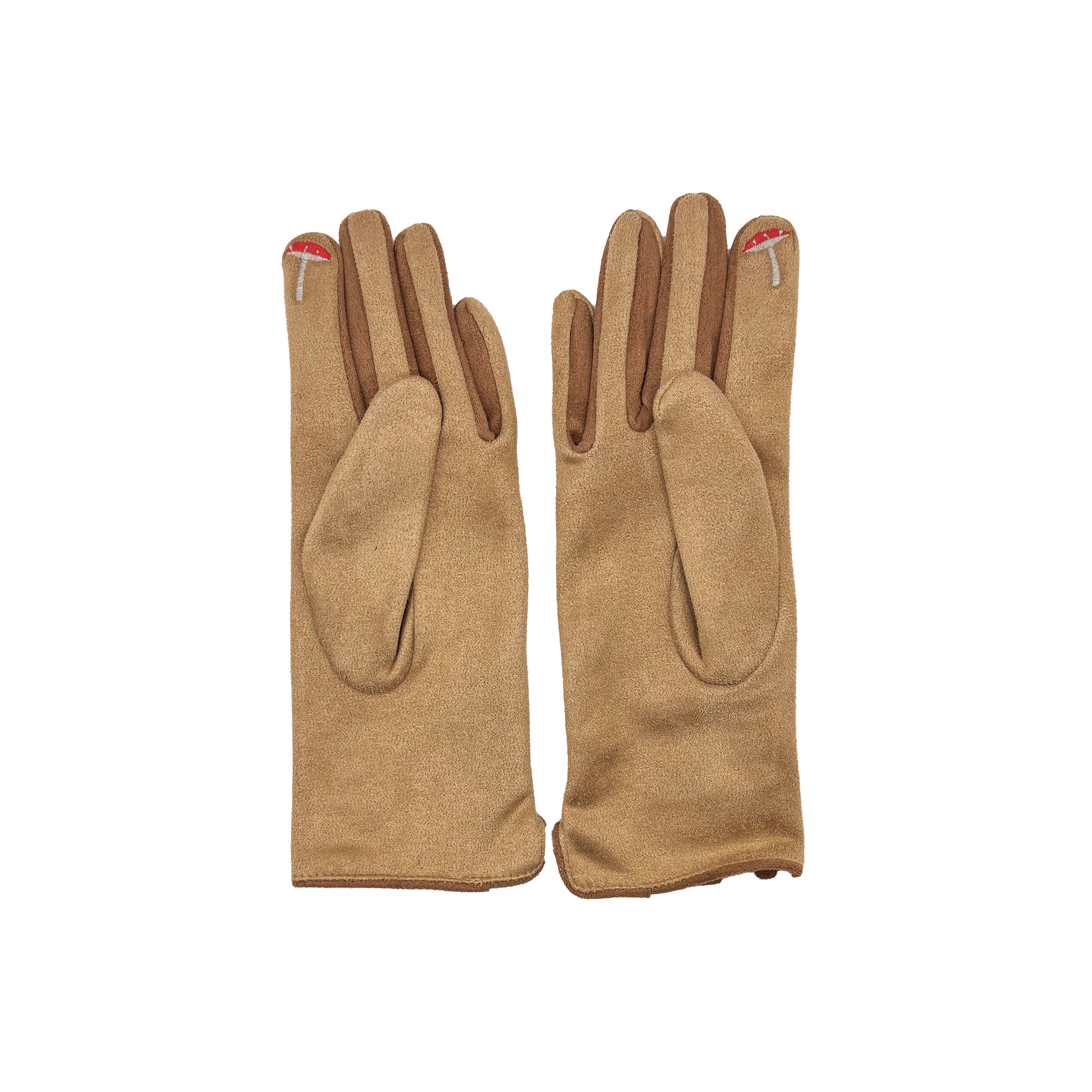 Hedgehog gloves showing back palm view on white background