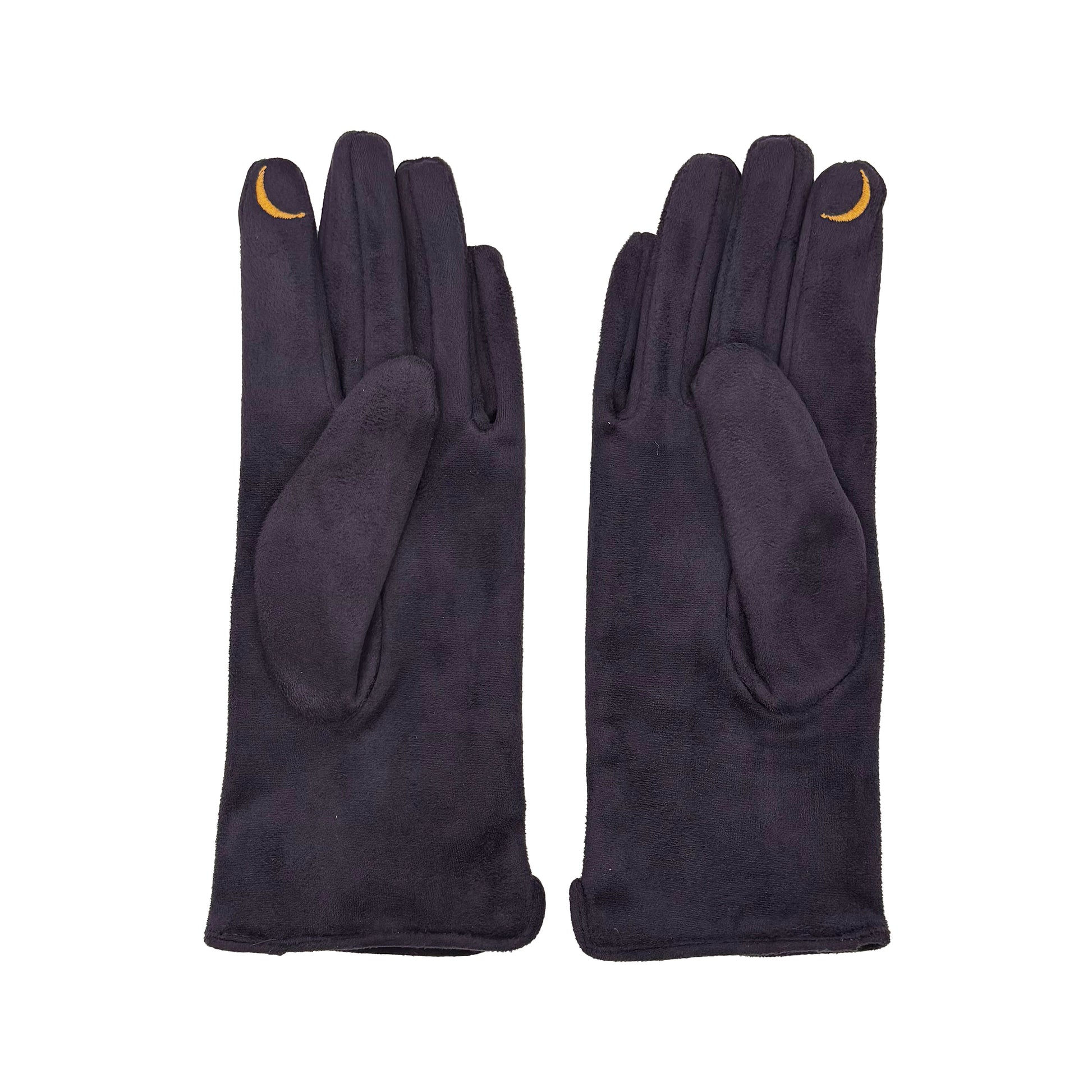 Moth gloves showing front and back views on white background