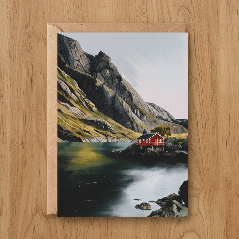 Drifting By, Cosy Cottage Greeting Card