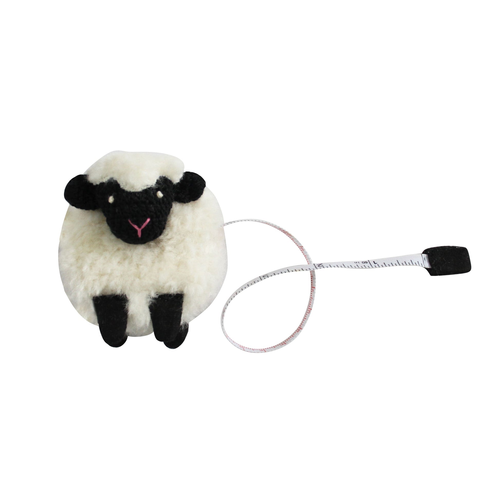 Sheep Tape Measure showing extended retractable tape