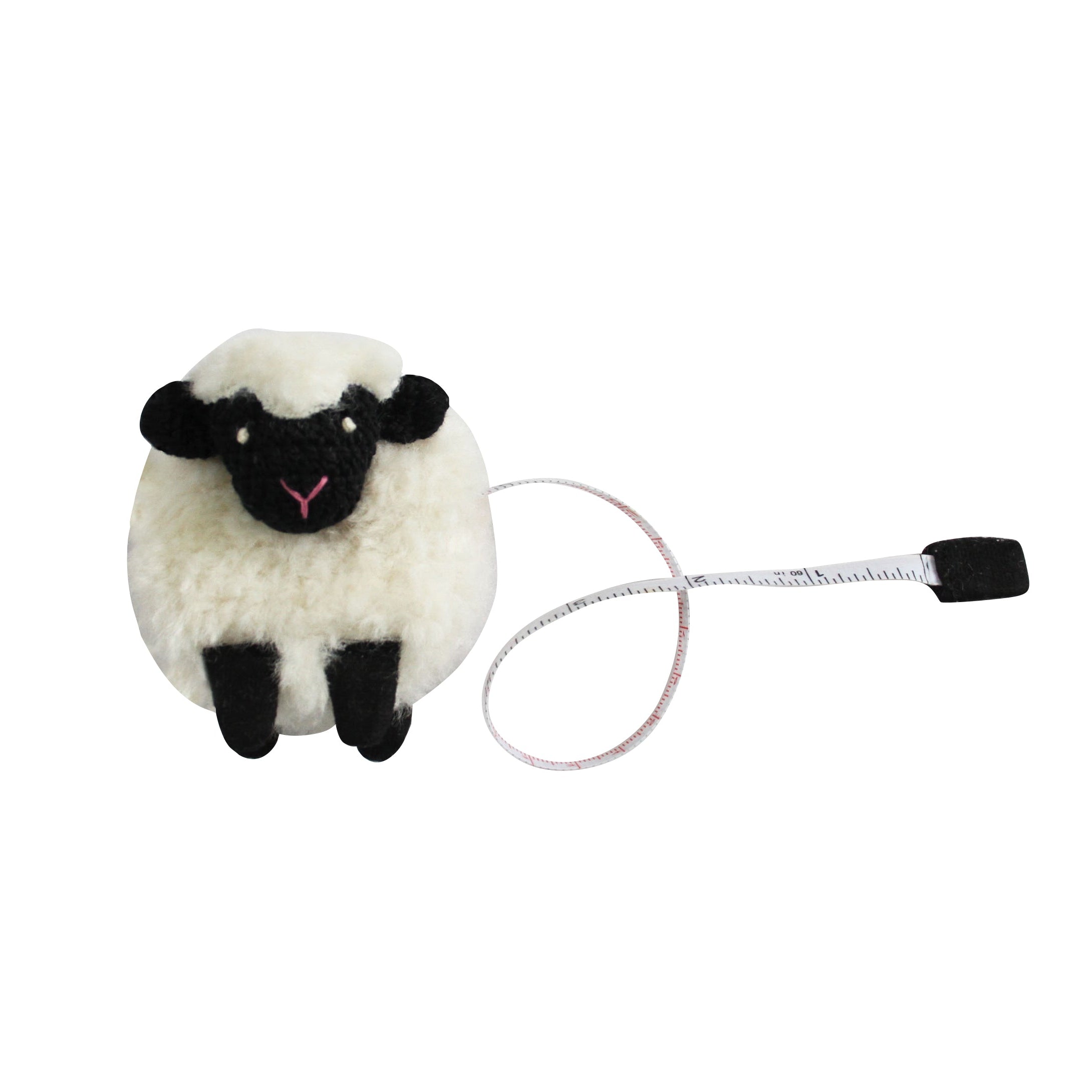 Sheep Tape Measure showing extended retractable tape