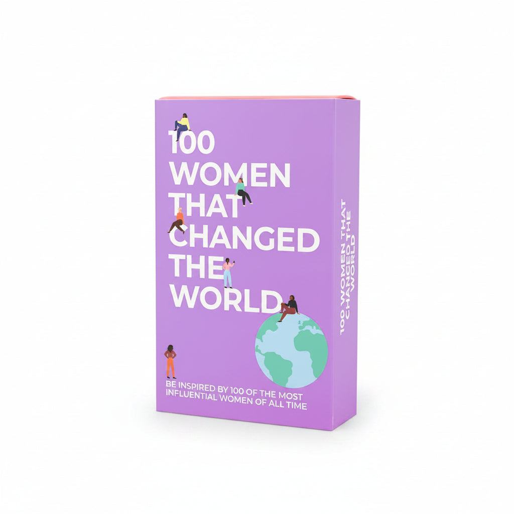 100 Women That Changed the World inspirational card set by Gift Republic, front view