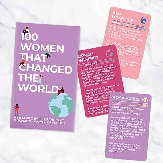 100 Women That Changed the World card pack by Gift Republic, product shot