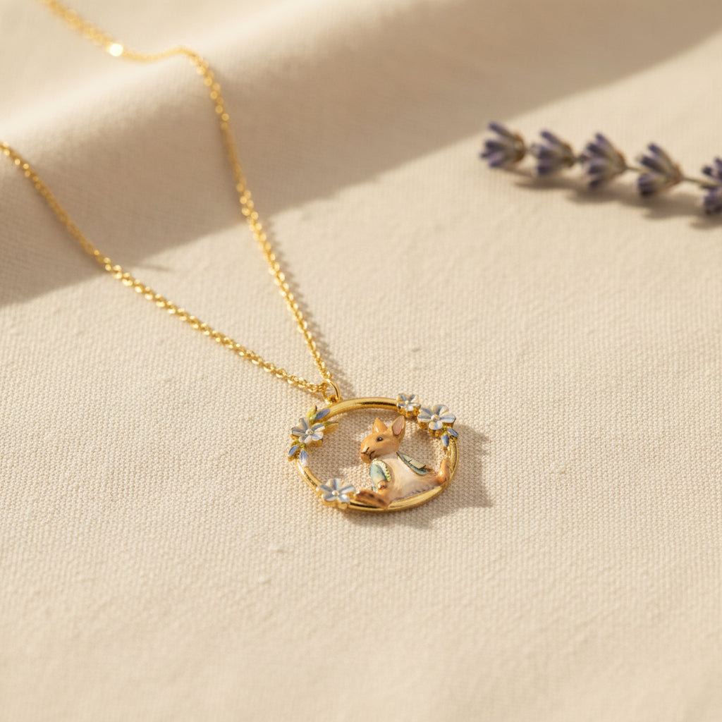 Peter Rabbit Forget Me Not Necklace