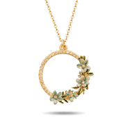 Floral Wreath Necklace on a pure white background