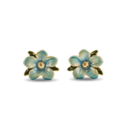 Forget Me Not Stud Earrings on a pure white background