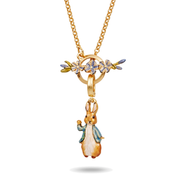 Peter Rabbit Forget-Me-Not Toggle Necklace on a pure white background