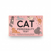 Cat Personality Test card with illustrated cats on a pink background