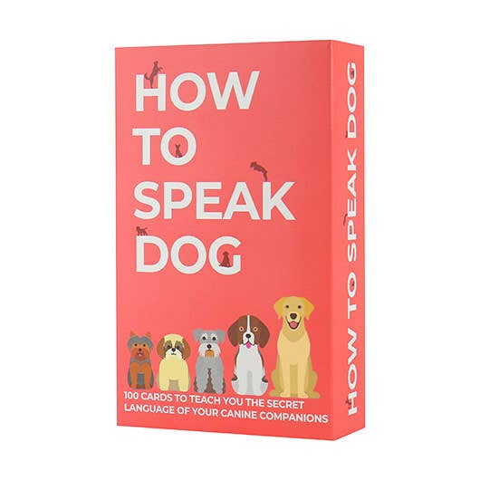 How To Speak Dog boxed card set with illustrated dogs on white