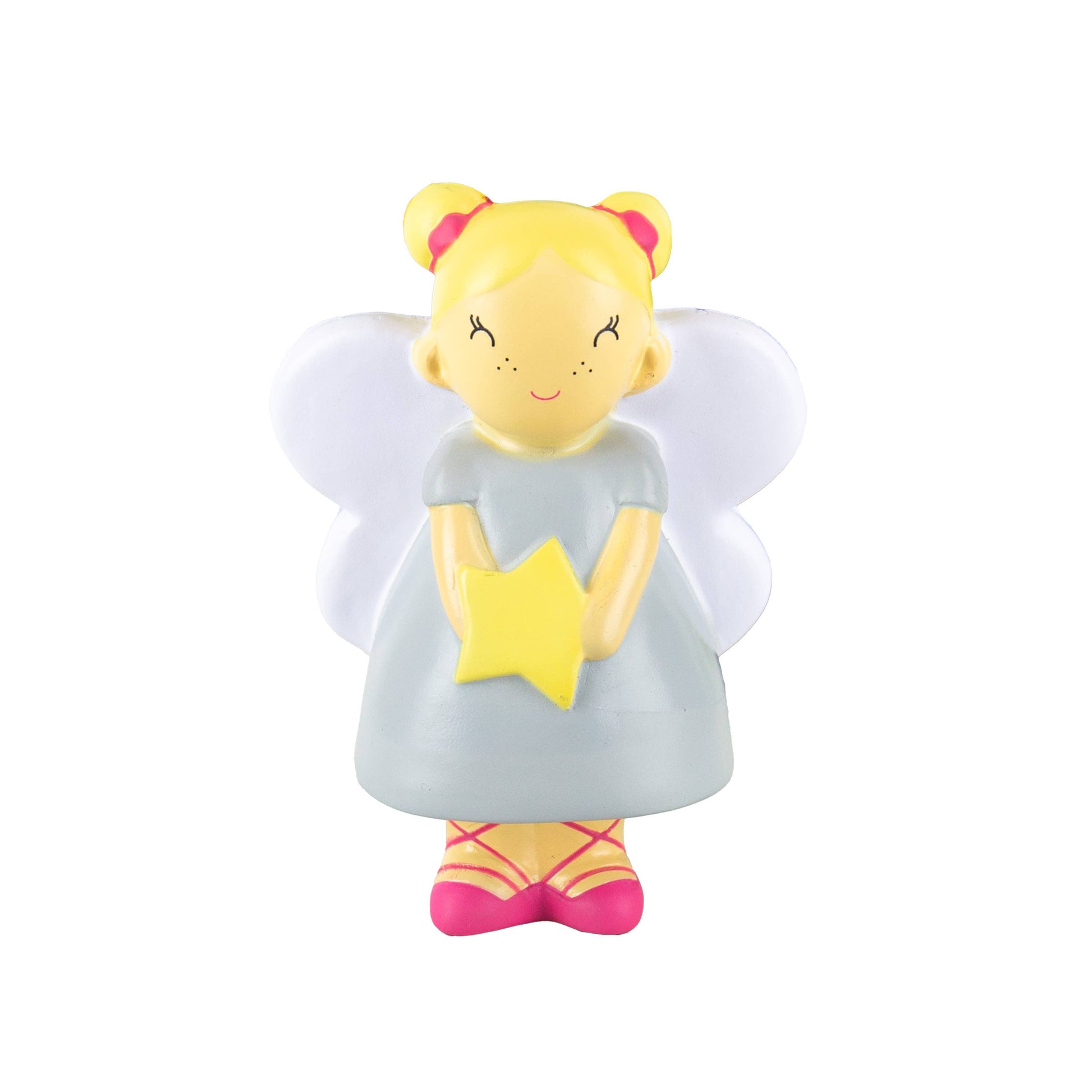 Sweary Fairy stress reliever figure with white wings shown on a white background