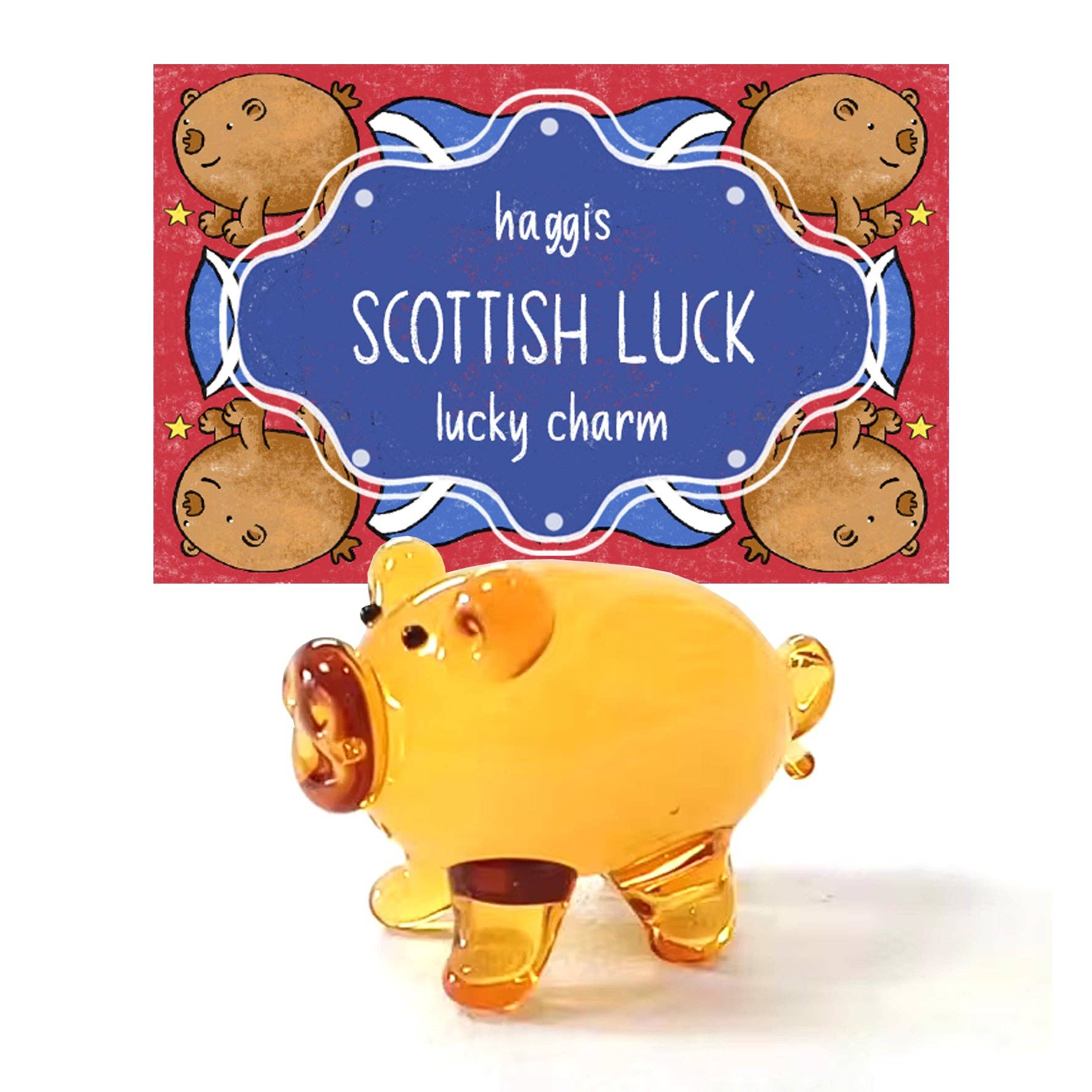 Scottish haggis keepsake coin on white background