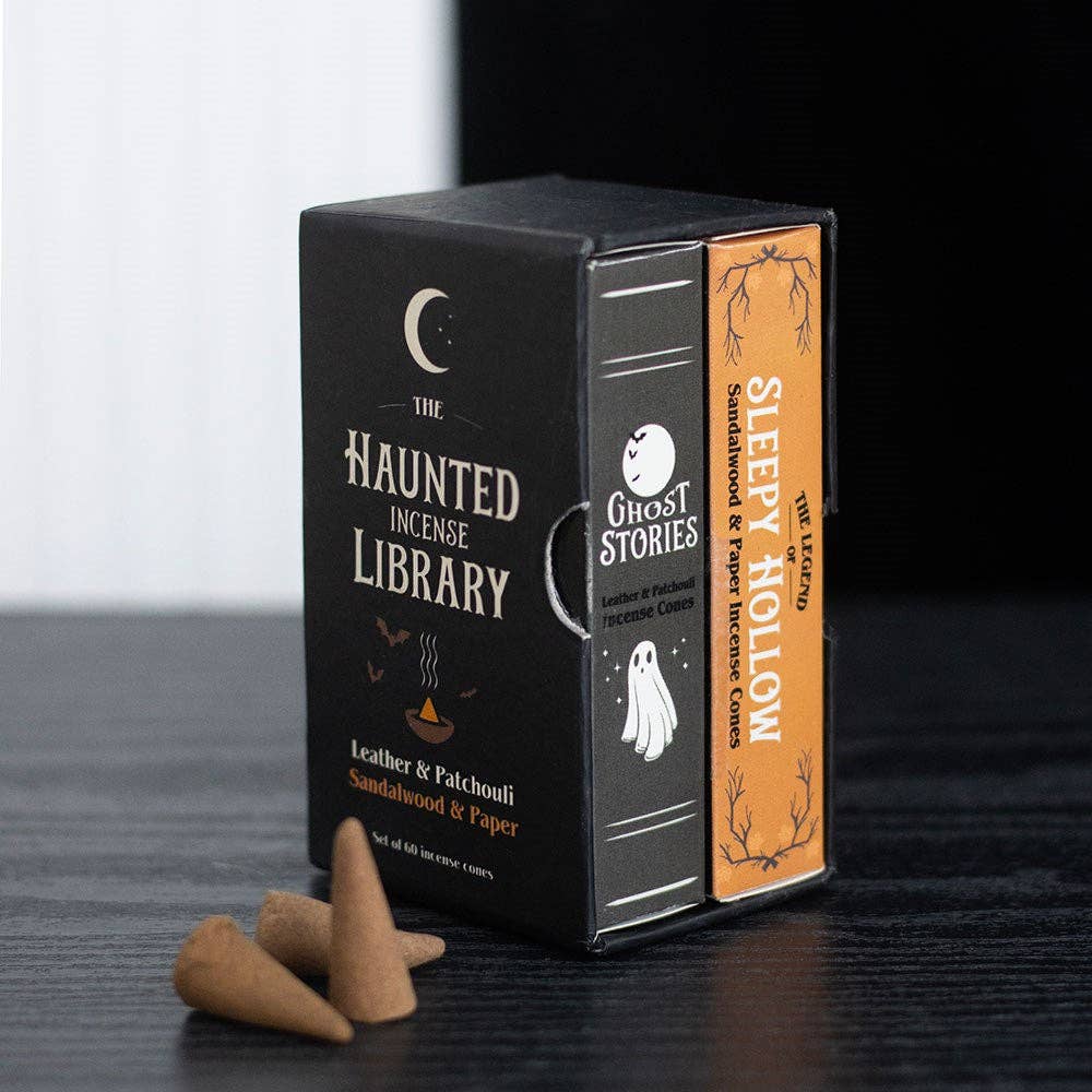 Set of two Haunted Library Halloween incense cone packs