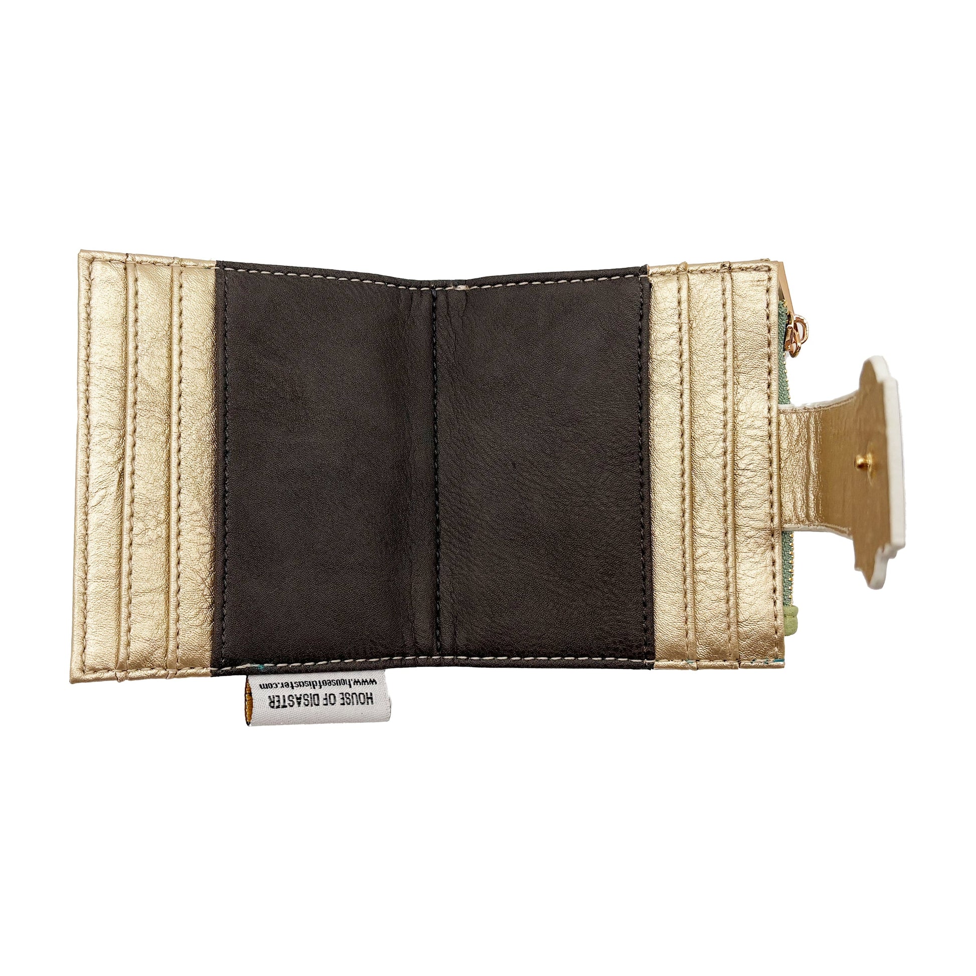 Interior view of hedgehog purse with card slots