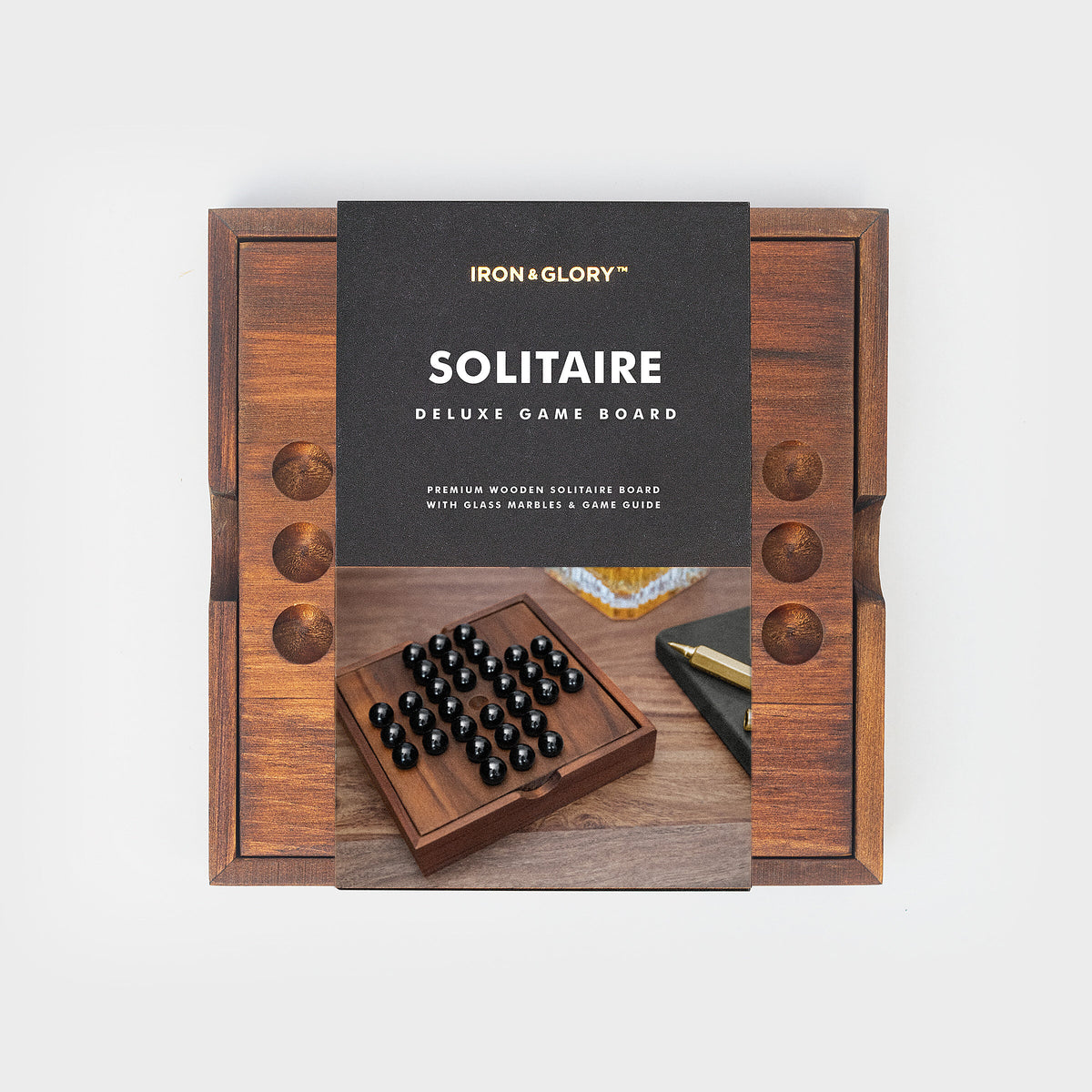 Iron & Glory deluxe solitaire game board in its retail packaging