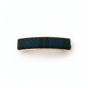 Black Watch tartan Harris Tweed barrette clip on white background