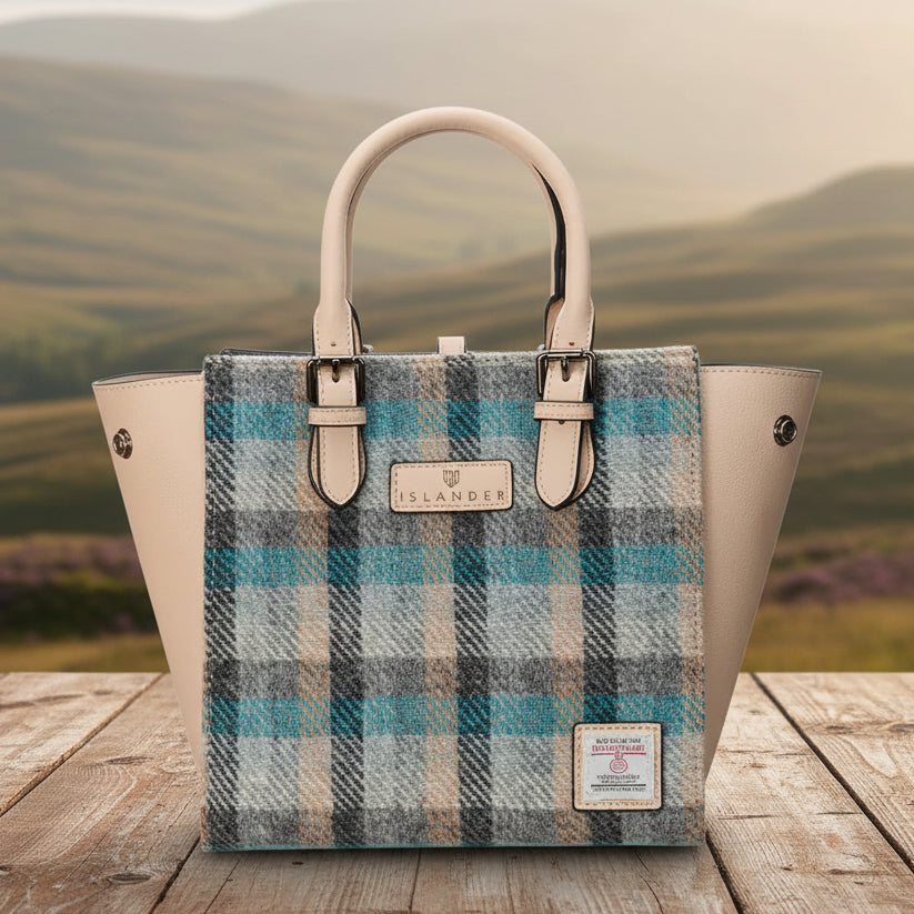 Medium Caillie Tote - Islander Tartan Harris Tweed®