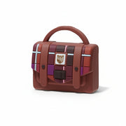 Fuchsia tartan mini satchel fridge magnet by Islander