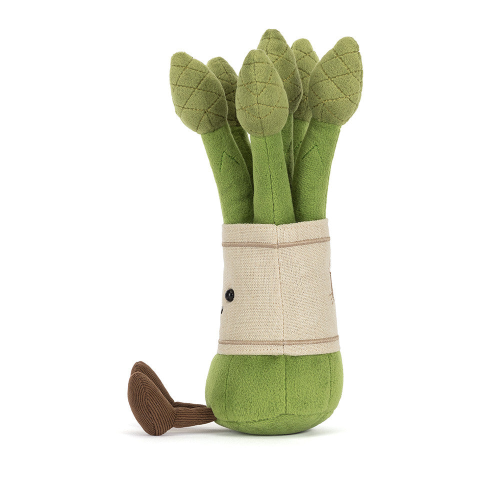 Amuseables Asparagus plush side view showing tall stalk