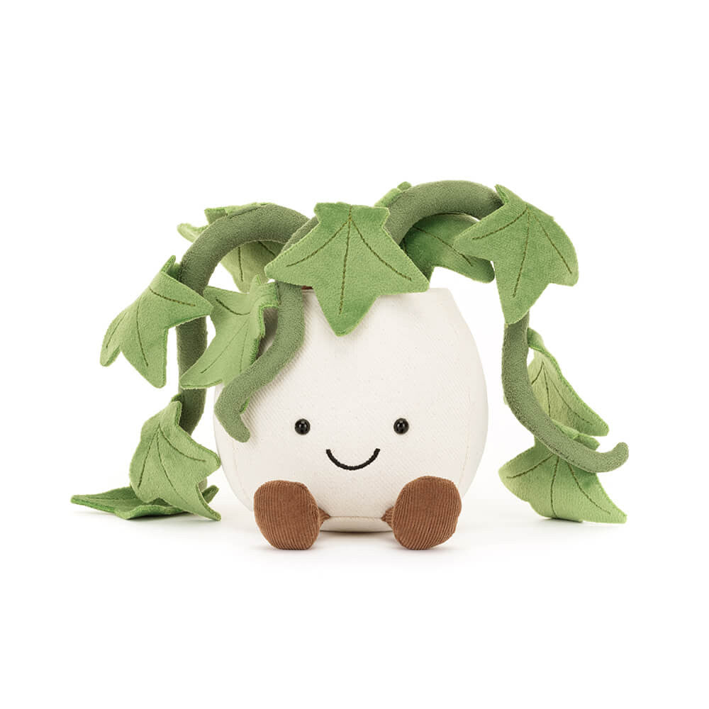 Close-up of Amuseables Ivy smiling face and cordy legs