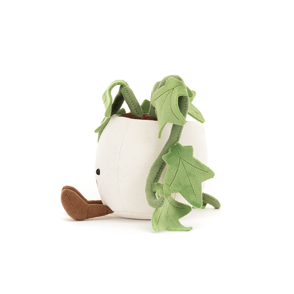 Amuseables Ivy plush side view showing textured pot