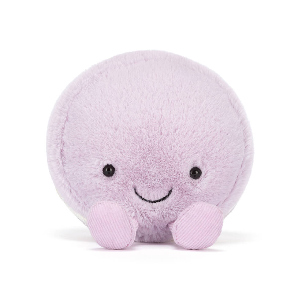 Close-up of May Macaron lavender smiling face