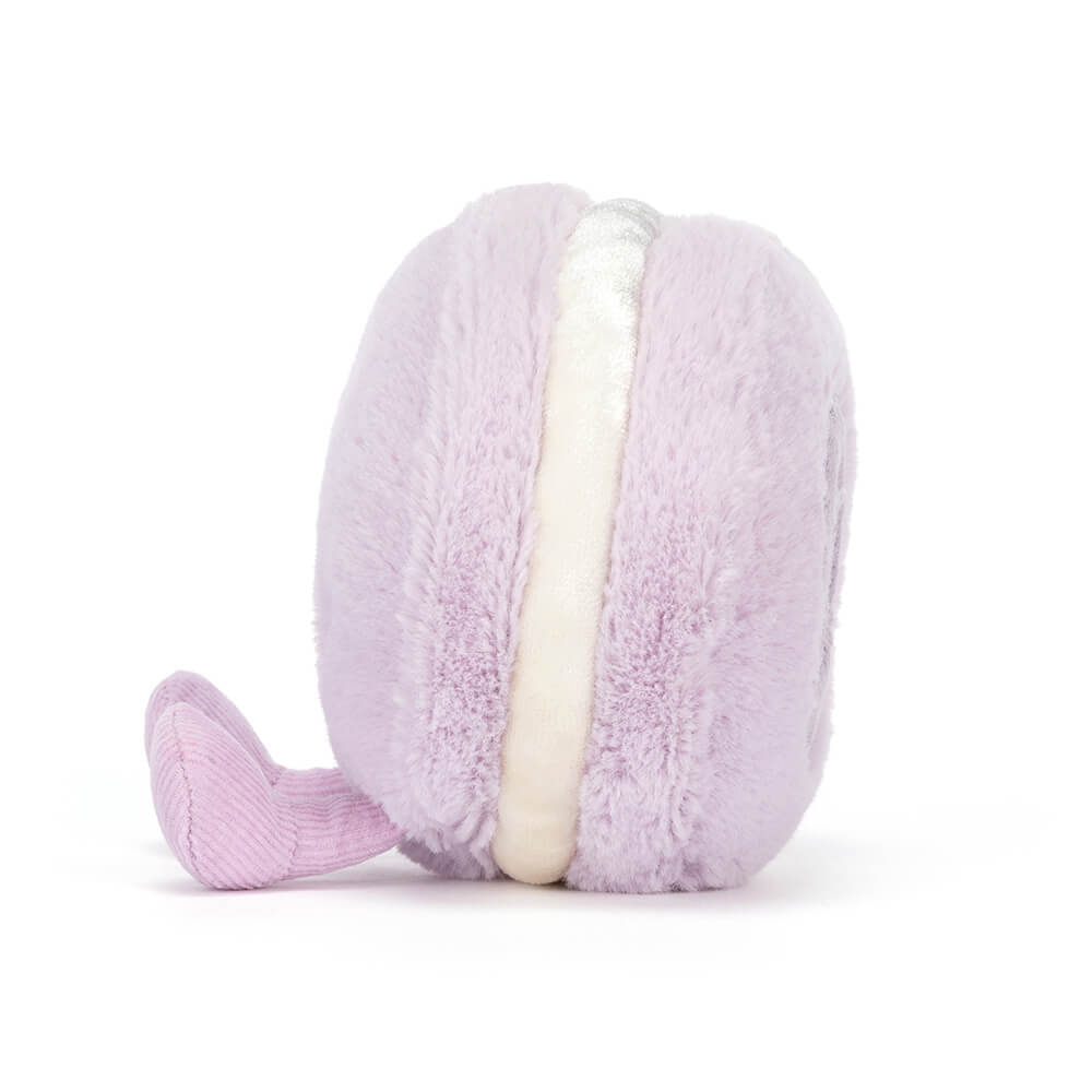 May Macaron lavender plush side view showing rounded shape