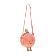 Amuseables Peach Bag hanging view showing full adjustable strap