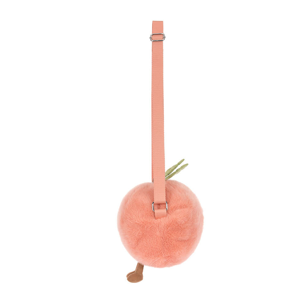 Amuseables Peach Bag side view showing strap attachment