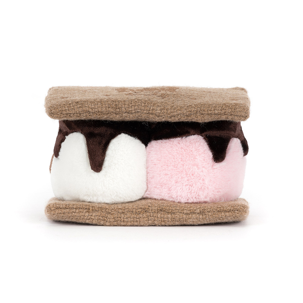 Amuseables S'mores plush showing chocolate and biscuit detail