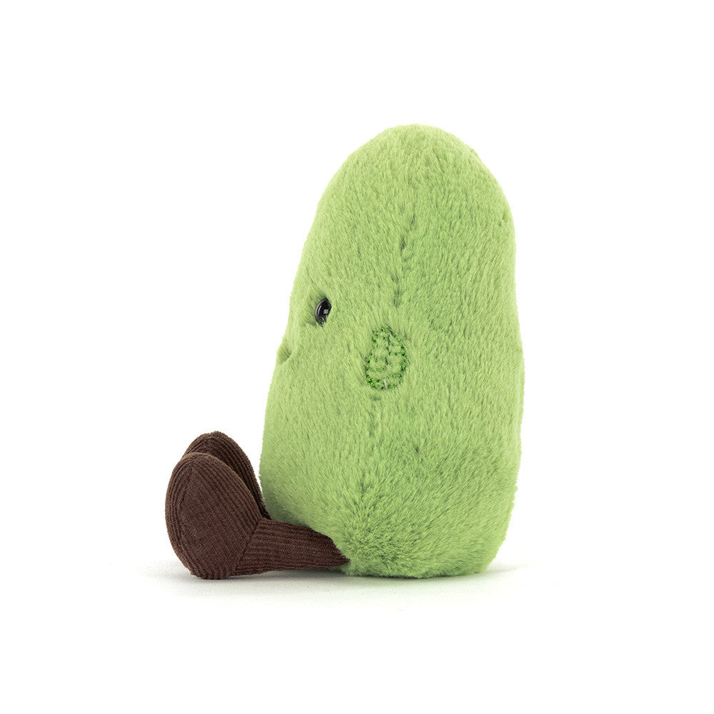 Soyella Edamame Bean green plush side view on white background