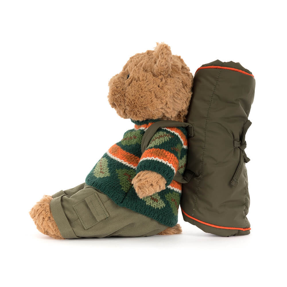 Bartholomew Bear Hiking Outfit showing knapsack detail