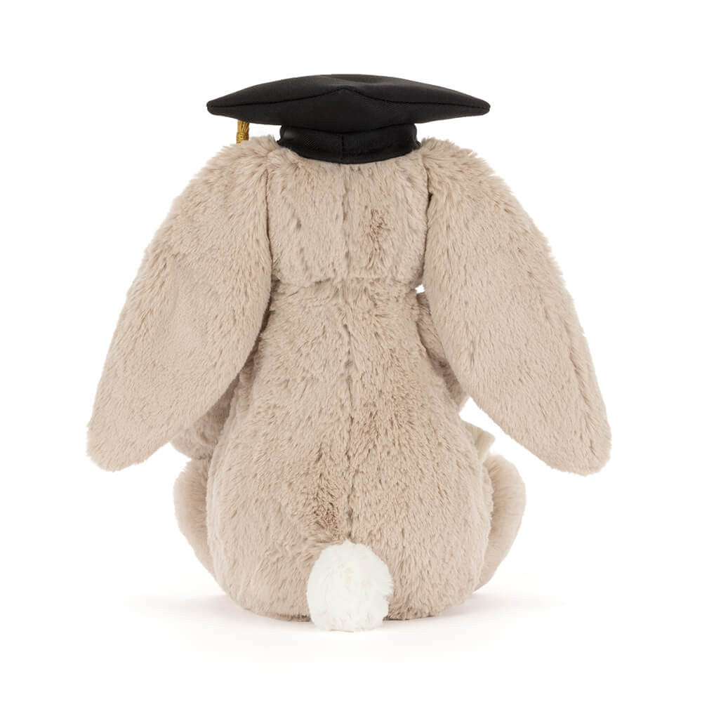 Bashful Bunny Graduation back view showing fluffy white tail