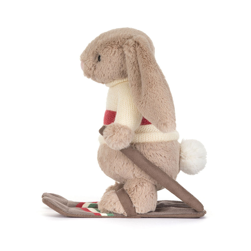 Jellycat Bashful Bunny soft toy side view on white background