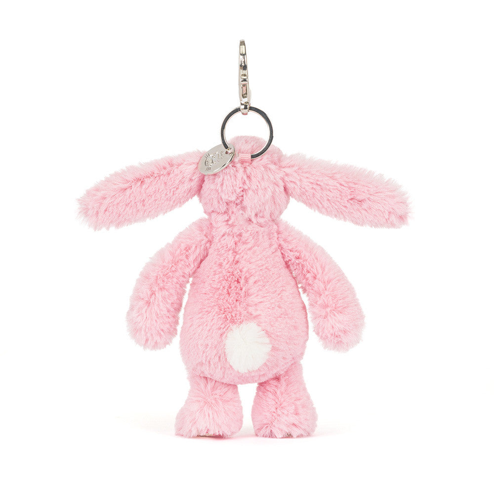 Blushkin bunny bag charm clip-on clasp detail