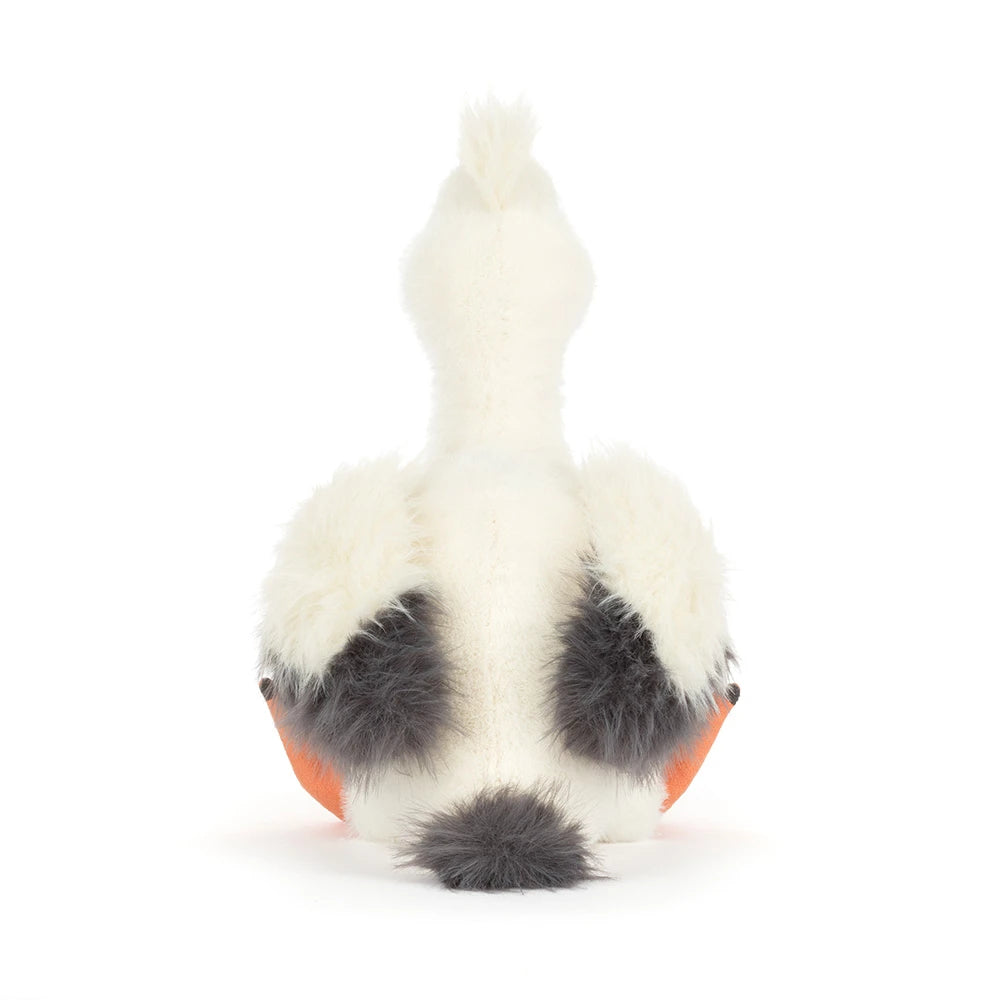Keli Pelican plush back view on white background
