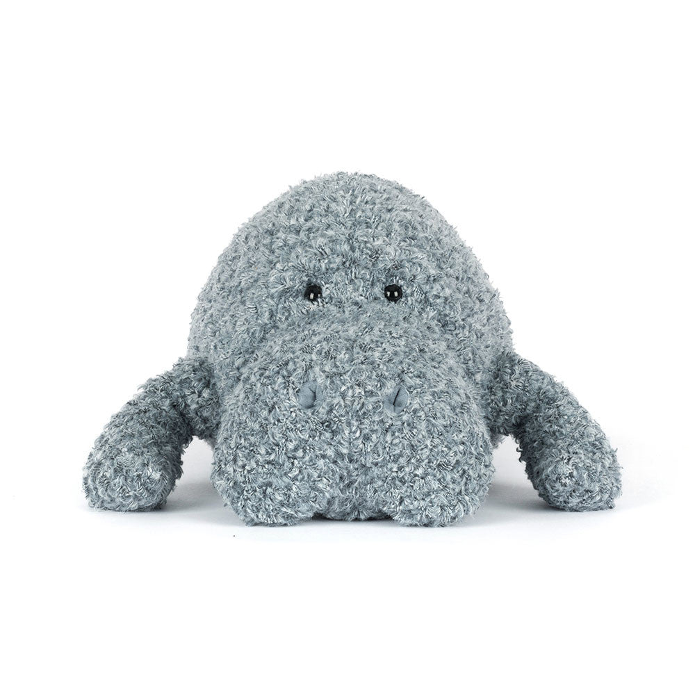 Close-up of Maffles Manatee gentle whiskery face