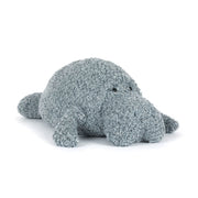 Jellycat Maffles Manatee plush front view on white background