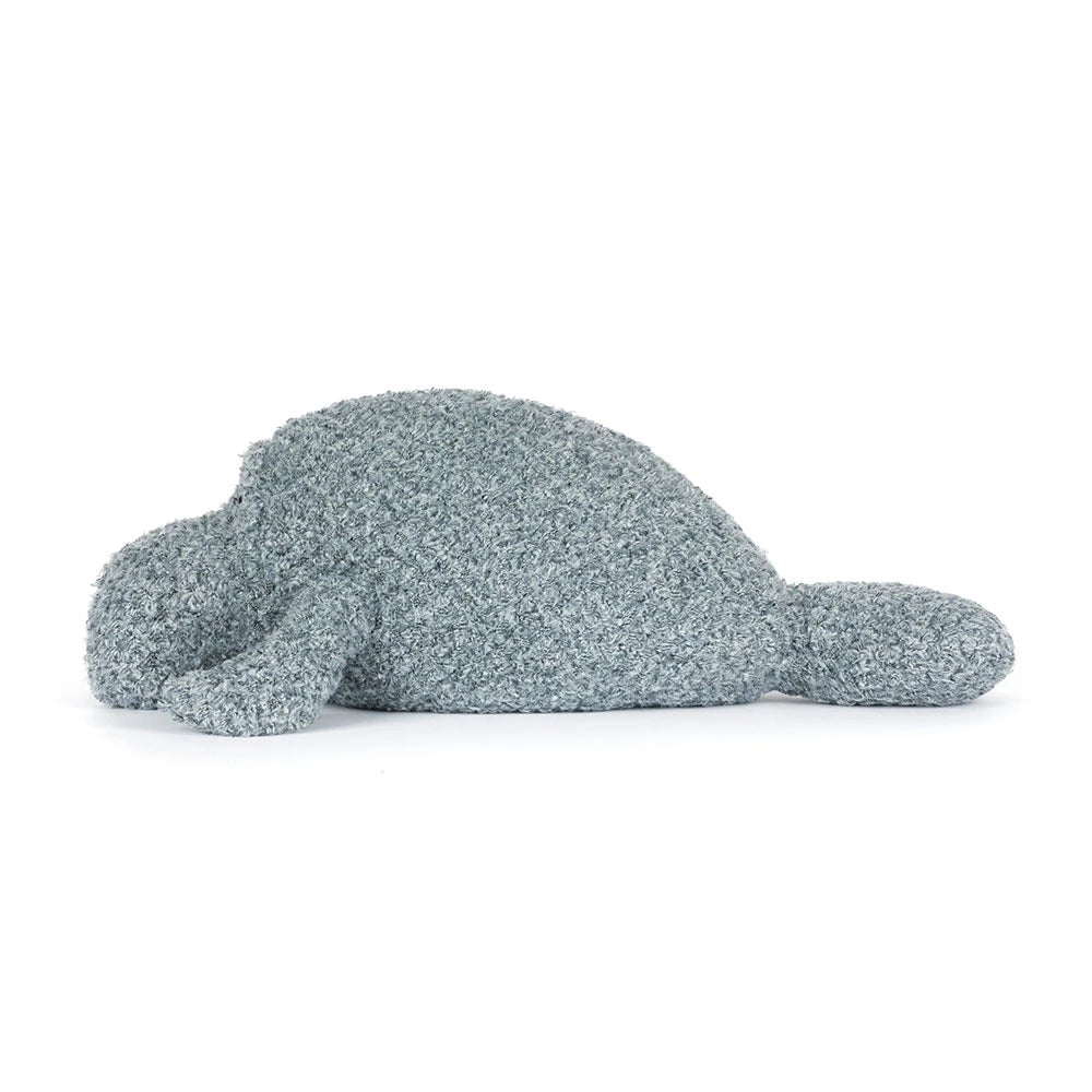 Maffles Manatee plush side view showing flippers