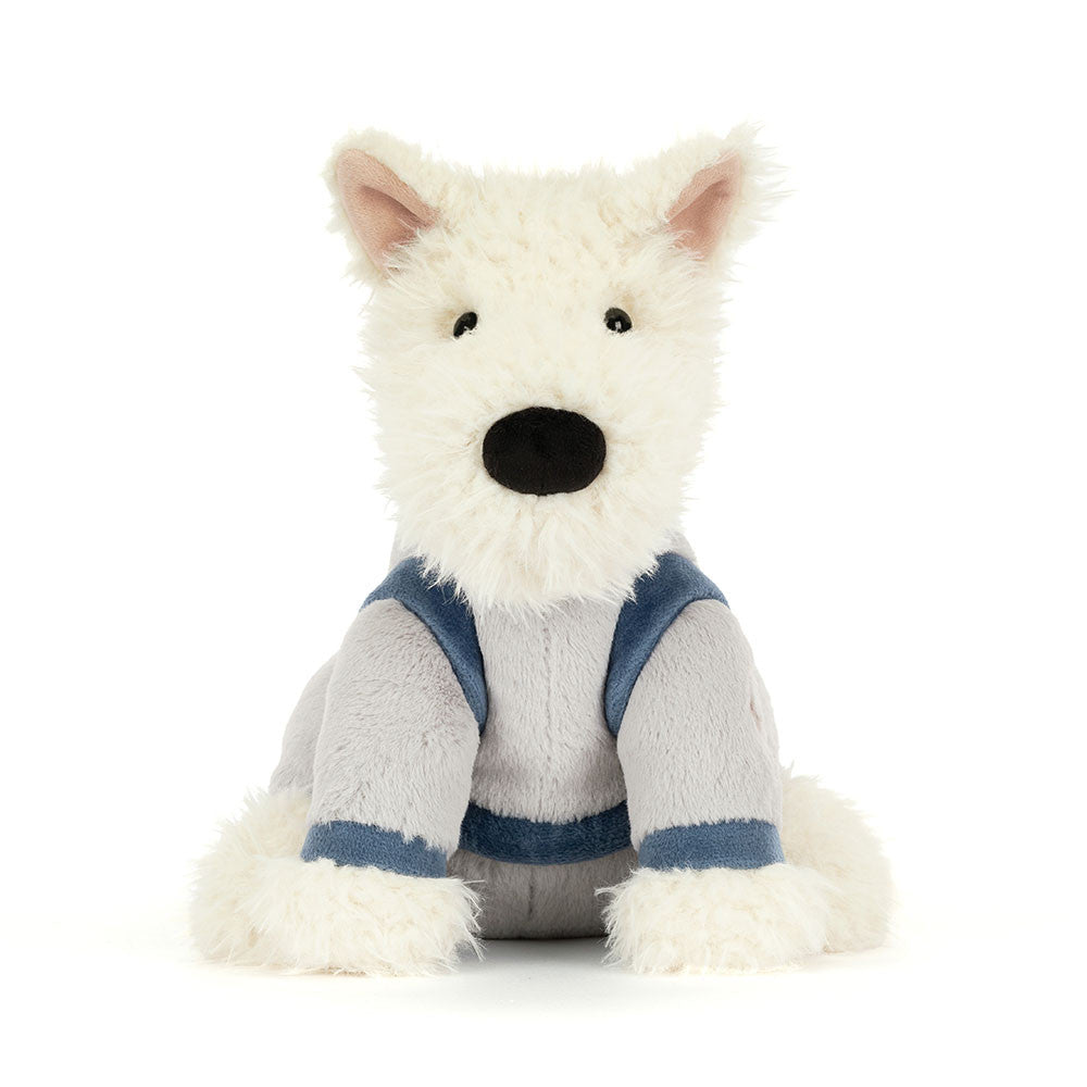 Close-up of Munro Scottie Dog Space Outfit face