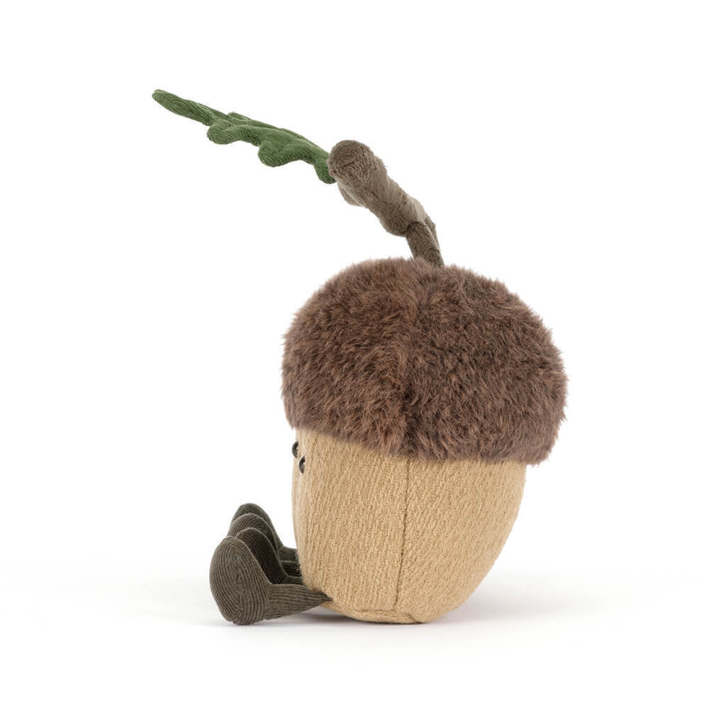 Ort and Tum Acorns plush side view showing caps