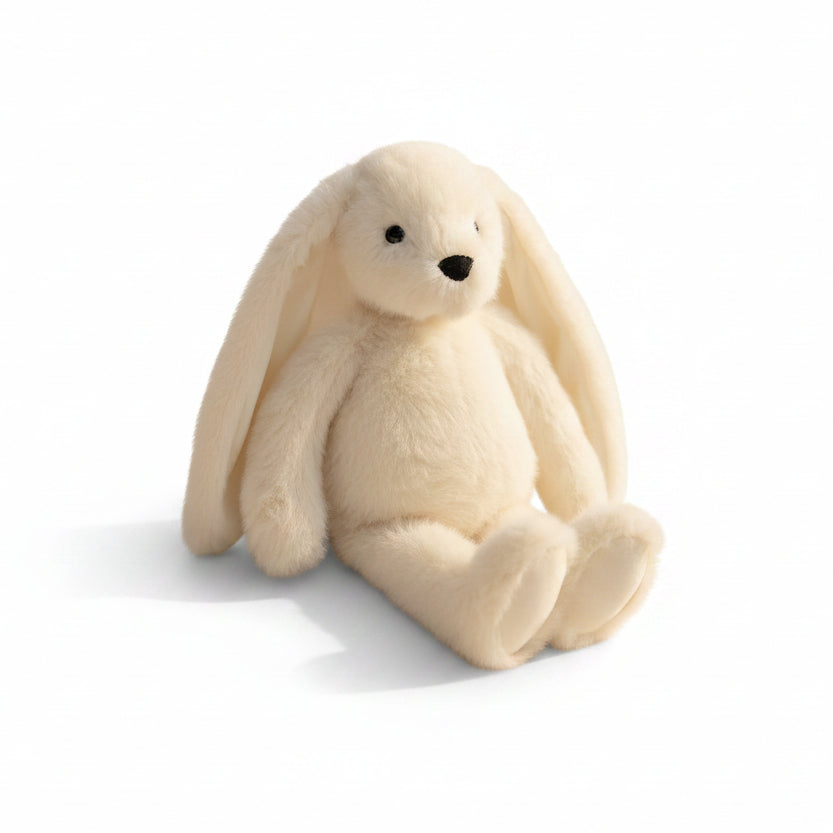 Jomanda Dingle Dangle bunny plush soft toy in cream, 20cm, with long floppy ears and dangly limbs.