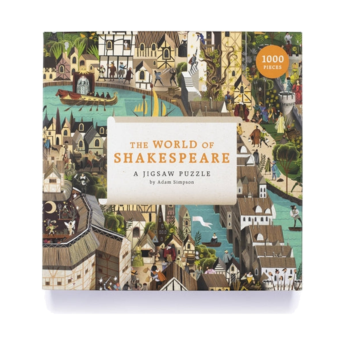 World of Shakespeare jigsaw box front on a pure white background