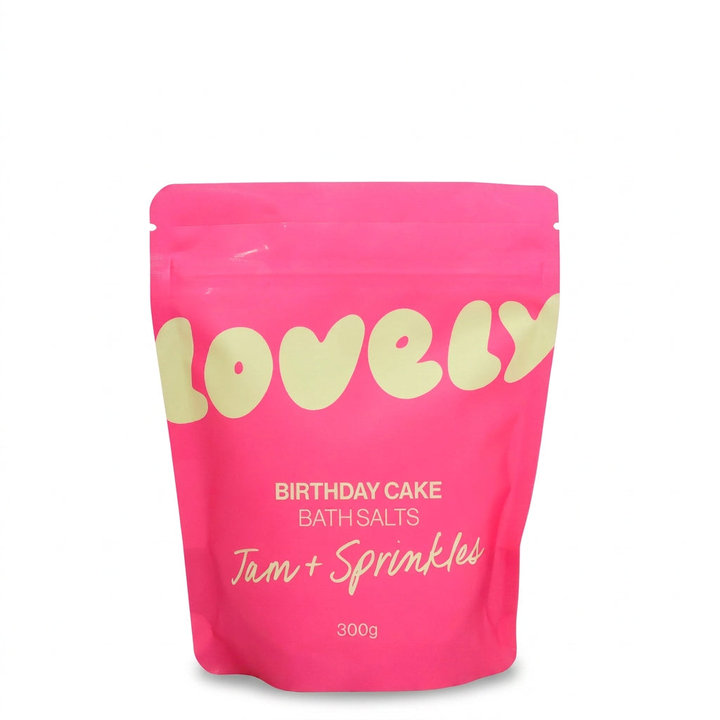 Birthday Cake bath salts pouch by Lovely Skincare