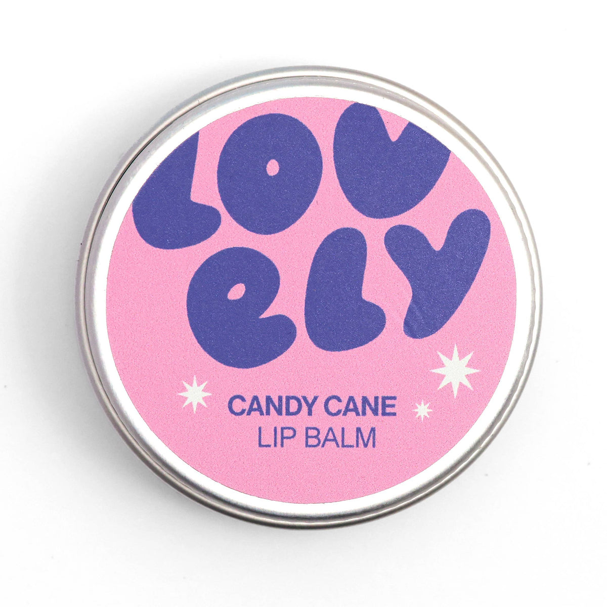 Candy Cane lip balm tin by Lovely Skincare