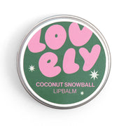 Coconut Snowball lip balm tin by Lovely Skincare